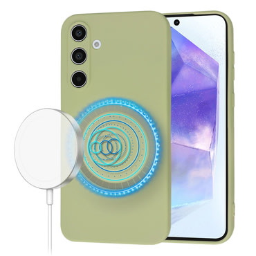 Silikonski ovitek Techsuit SoftFlex MagSafe za Samsung Galaxy A55 - matcha