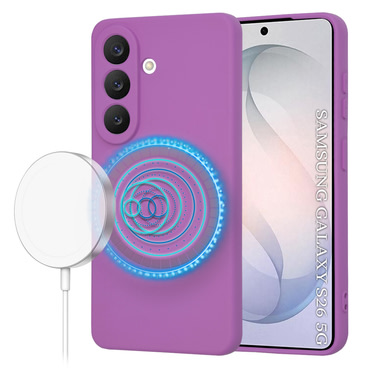 Silikonski ovitek Techsuit SoftFlex MagSafe za Samsung Galaxy S26 - temno vijoličen