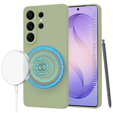 Silikonski ovitek Techsuit SoftFlex MagSafe za Samsung Galaxy S26 Ultra - matcha