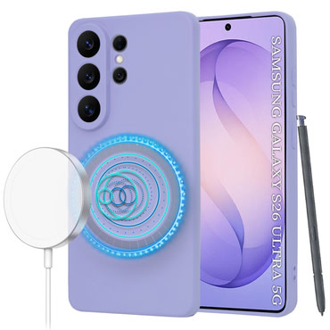Silikonski ovitek Techsuit SoftFlex MagSafe za Samsung Galaxy S26 Ultra - vijoličen