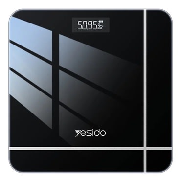 Pametna tehtnica Yesido "MG09" LED zaslon, kaljeno steklo, 5-150kg - black