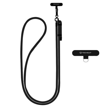 Vrvica za telefon Techsuit "Crossbody Strap" z nastavljivo dolžino - Onyx Shadow