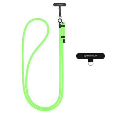 Vrvica za telefon Techsuit "Crossbody Strap" z nastavljivo dolžino - lime blossom