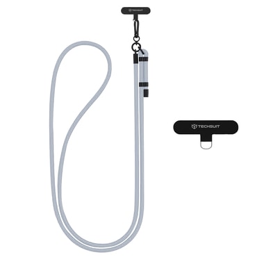 Vrvica za telefon Techsuit "Crossbody Strap" z nastavljivo dolžino - cloud gray