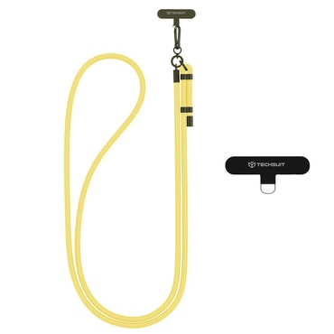 Vrvica za telefon Techsuit "Crossbody Strap" z nastavljivo dolžino - sunflower yellow