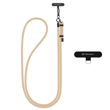 Vrvica za telefon Techsuit "Crossbody Strap" z nastavljivo dolžino - champagne mist