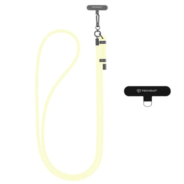 Vrvica za telefon Techsuit "Crossbody Strap" z nastavljivo dolžino - vanilla cream