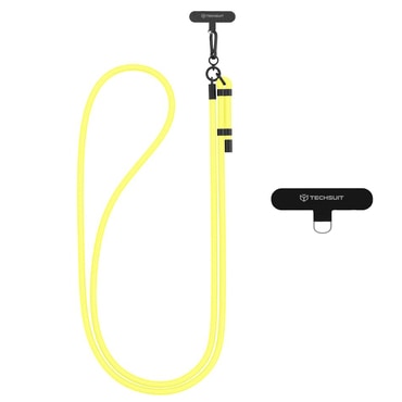 Vrvica za telefon Techsuit "Crossbody Strap" z nastavljivo dolžino - bright limoncello