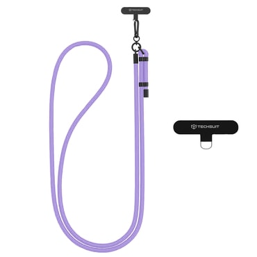 Vrvica za telefon Techsuit "Crossbody Strap" z nastavljivo dolžino - lux amethyst