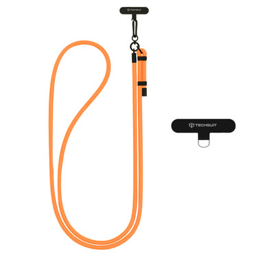 Vrvica za telefon Techsuit "Crossbody Strap" z nastavljivo dolžino - spiced pumpkin