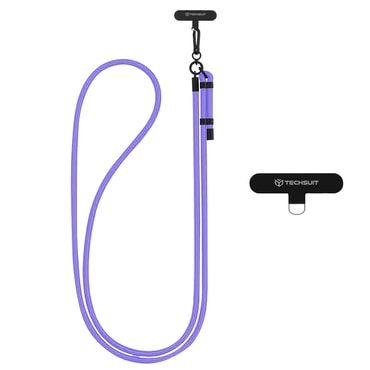 Vrvica za telefon Techsuit "Crossbody Strap" z nastavljivo dolžino - moonlit lilac