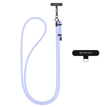 Vrvica za telefon Techsuit "Crossbody Strap" z nastavljivo dolžino - lavender whisper