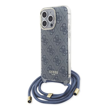Ovitek Guess "Crossbody Cord 4G Print" za iPhone 15 Pro - blue