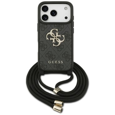 Ovitek Guess "Crossbody Cord 4G Print" za iPhone 17 Pro - black
