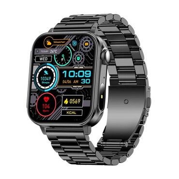 Pametna ura COLMi "P80" z Bluetooth klicanjem, 1.83" zaslon, 100 Plus športnih načinov, kovinski pas - črna