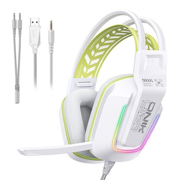 Gaming slušalke ONIKUMA "X13" z RGB osvetlitvijo - white