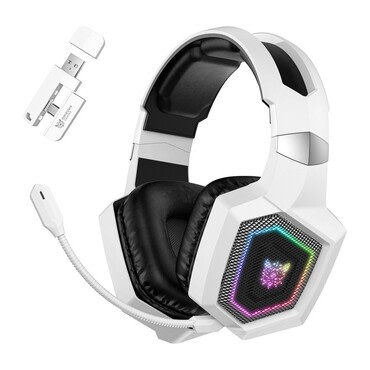 Bluetooth gaming slušalke ONIKUMA "GT806" z RGB osvetlitvijo - white