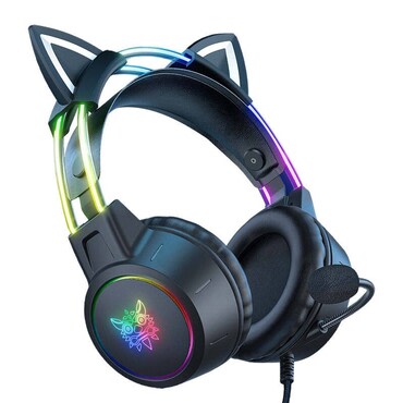 Slušalke ONIKUMA "X15 PRO" z 50mm gonilniki in mačjimi ušesi - black