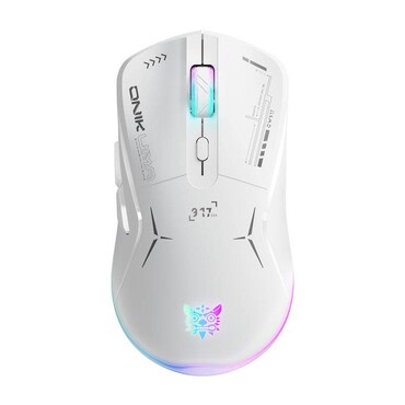 Onikuma "CW917" brezžična gaming miška z nastavljivim DPI in RGB osvetlitvijo -  white