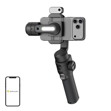 Gimbal stabilizator Aochuan "S3" z AI senzorjem, 3-osni, 360° sledenje - black