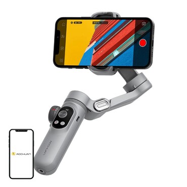 Gimbal stabilizator Aochuan "X Pro Standard" z OLED zaslonom in brezžičnim polnjenjem - gray