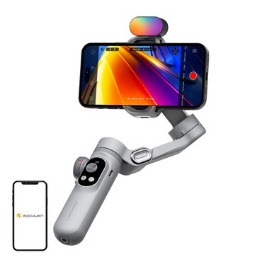 Gimbal stabilizator Aochuan "X Pro" z RGB osvetlitvijo in OLED zaslonom - gray