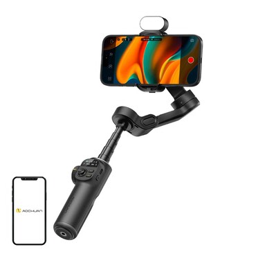 Gimbal stabilizator Aochuan "X2" z RGB osvetlitvijo in 3-osnim sistemom - black