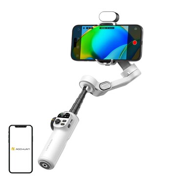 Gimbal stabilizator Aochuan "X2" z RGB osvetlitvijo in 3-osnim sistemom - white