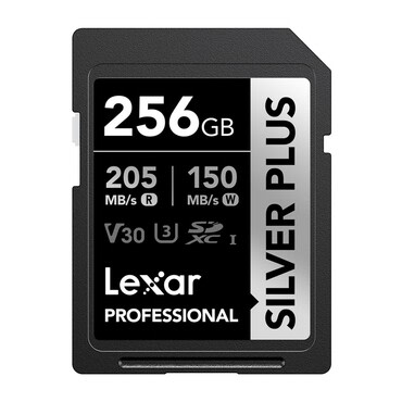 Lexar "Professional SILVER PLUS SDXC" pomnilniška kartica 256GB, 205MB/s