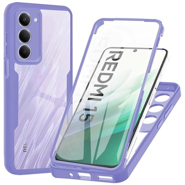 Hibridni Full body ovitek Techsuit "ColorVerse 360" za Xiaomi Redmi 15 4G / 5G - purple