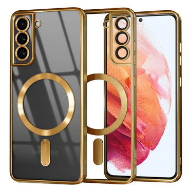 Ovitek Techsuit "Luxury Crystal MagSafe" za Samsung Galaxy S21 - zlat