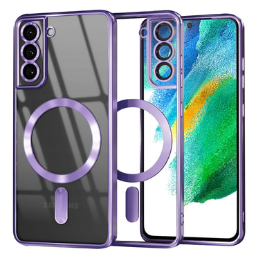 Ovitek Techsuit "Luxury Crystal MagSafe" za Samsung Galaxy S21 FE 5G - svetlo vijoličen