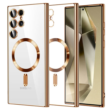 Ovitek Techsuit "Luxury Crystal MagSafe" za Samsung Galaxy S24 Ultra - zlat