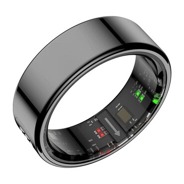 Pametni prstan COLMi "R12" 19.1mm z LED zaslonom, senzorji za zdravje in upravljanje z gestami - black