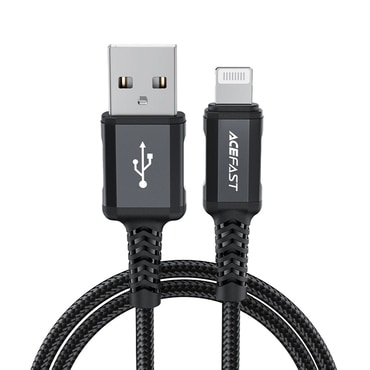 Polnilni in podatkovni USB-A v Lightning kabel Acefast "C4-02" - 2.4A - 480Mbps - 1.8m - black