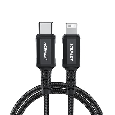 Polnilni in podatkovni 30W USB-C v Lightning kabel Acefast "C4-01" - 480Mbps - 1.8m - black
