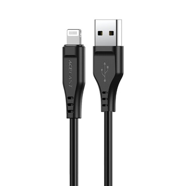 Polnilni in podatkovni USB-A v Lightning kabel Acefast "C3-02" - 2.4A - 480Mbps - 1.2m - black