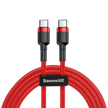 Polnilni in podatkovni 60W USB-C v USB-C kabel Baseus "Cafule" - 480Mbps - 1m - black
