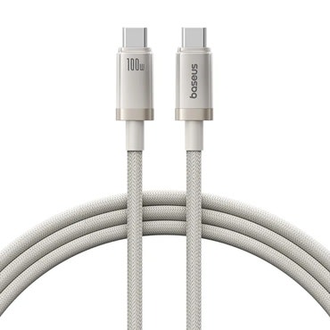 Polnilni in podatkovni 100W USB-C v USB-C kabel Baseus "Titanium" - 480Mbps - 1m - galaxy titanium gold
