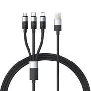 Polnilni in podatkovni 100W USB-A v USB-C, Lightning, Micro-USB kabel Baseus "StarSpeed" - 480Mbps - 1.5m - cluster black