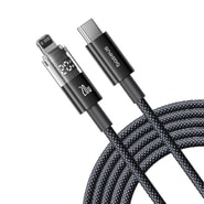 Polnilni in podatkovni 20W USB-C v Lightning kabel Baseus "Data Cable Display 2" - 2m - cosmic black