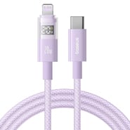 Polnilni in podatkovni 20W USB-C v Lightning kabel Baseus "Data Cable Display 2" - 2m - nebula purple