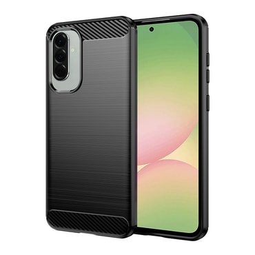 TPU gel ovitek "Brushed Carbon" za Samsung Galaxy A56 - črn
