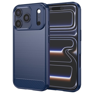 TPU gel ovitek "Brushed Carbon" za iPhone 17 Pro - moder