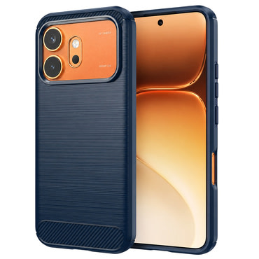 TPU gel ovitek "Brushed Carbon" za Honor 600 / 600 Pro - moder