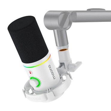 Dinamični mikrofon s stojalom Maono "PD200x" USB-A v USB-A - white