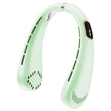 Prenosni ventilator Techsuit "H6" USB-C, polnilni, digitalni prikazovalnik, 1200mAh - zelen