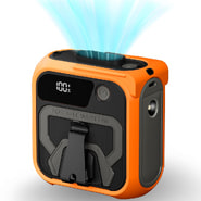 Prenosni ventilator Techsuit "Z13" s power bankom, 5 hitrosti, 10000mAh - oranžen