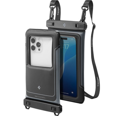 (2-pack) Vodoodporni etui Spigen "A611P (ACS09348)" IPX8, za telefone do 6.9" - matte black