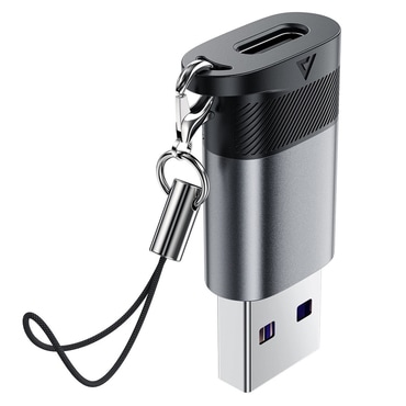 USB-A v USB-C OTG adapter Acefast "J8" 10Gbps, 27W - metal gray